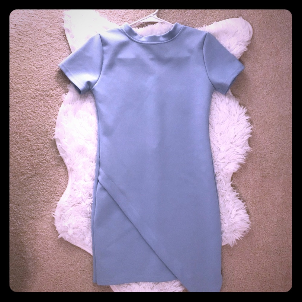 Blue fitted dress